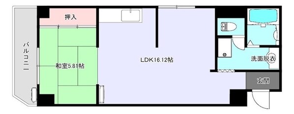 阿波座駅 徒歩3分 3階の物件間取画像